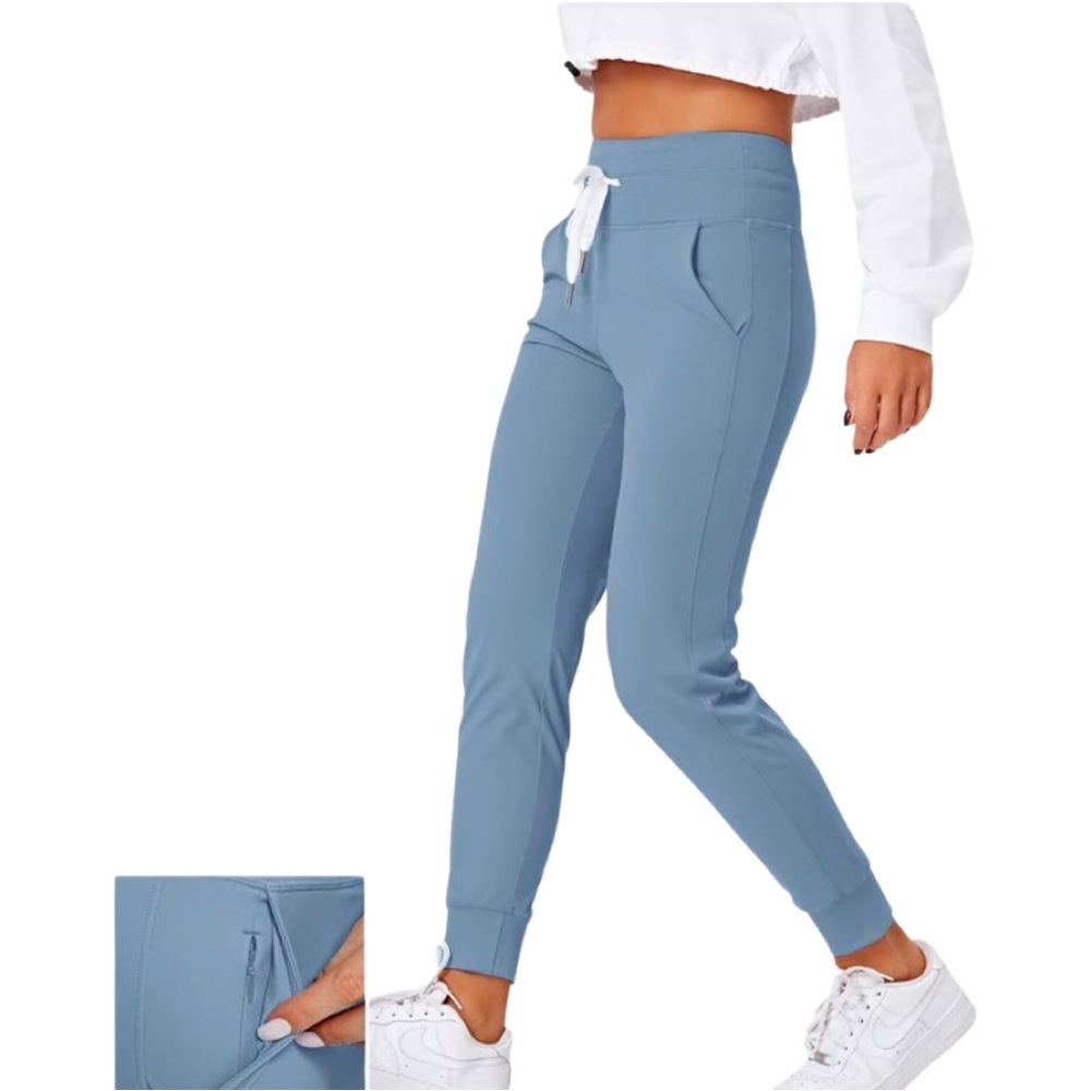 Halara Cloudful™ Air High Waist Drawstring Full Length Joggers blue small nwt